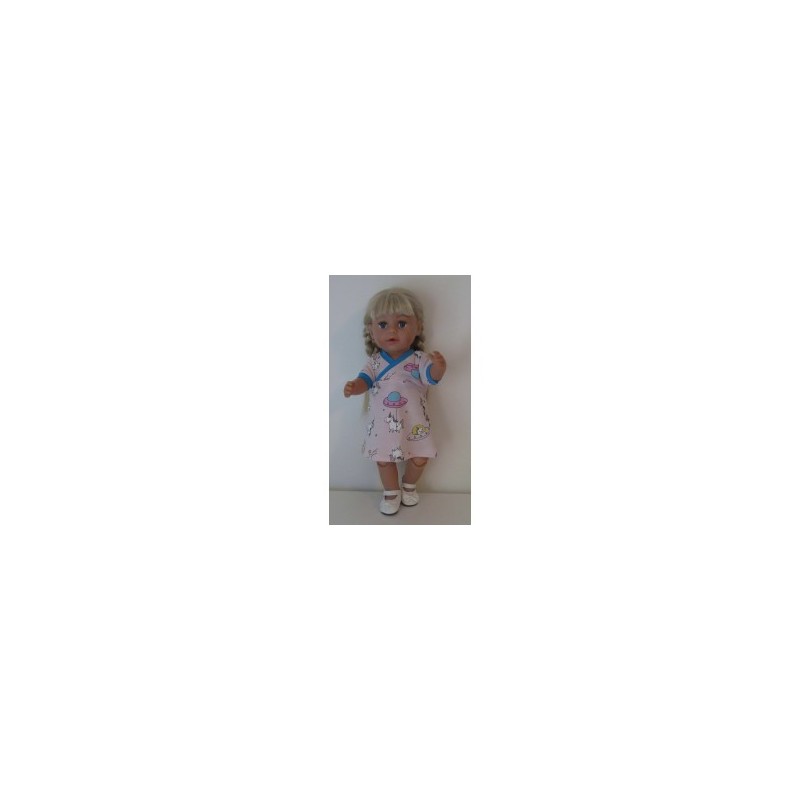 overslagjurk roze eenhoorn baby born 43cm