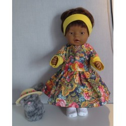 jeansjurk rozen  baby born 43cm