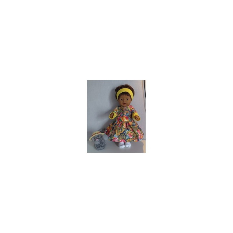 jeansjurk rozen  baby born 43cm