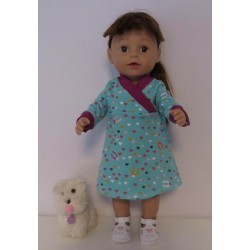 overslagjurk mint hartje baby born 43cm