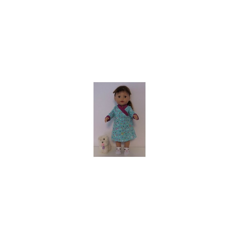 overslagjurk mint hartje baby born 43cm
