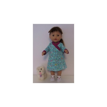 overslagjurk mint hartje baby born 43cm