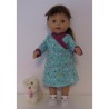 overslagjurk mint hartje baby born 43cm
