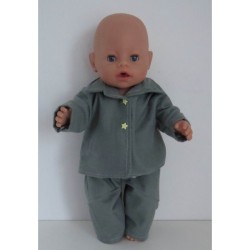 pyjama met gele drukkers baby born 43cm