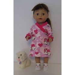 overslagjurk roze hond baby born 43cm
