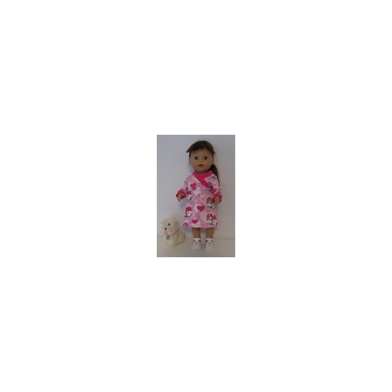 overslagjurk roze hond baby born 43cm