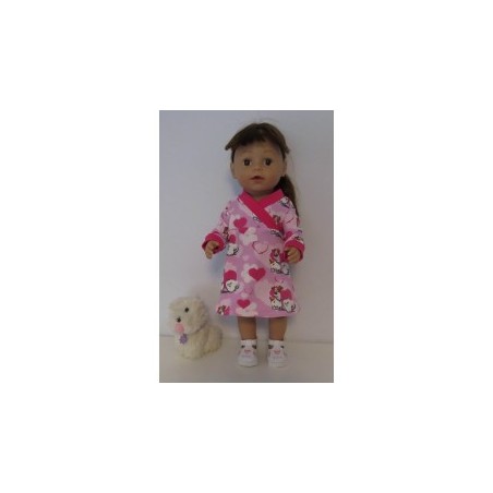 overslagjurk roze hond baby born 43cm