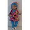 overslagjurk setje hard roze leeuwen baby born 43cm