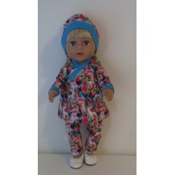 overslagjurk setje papagaaien baby born 43cm