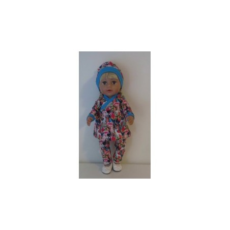 overslagjurk setje papagaaien baby born 43cm