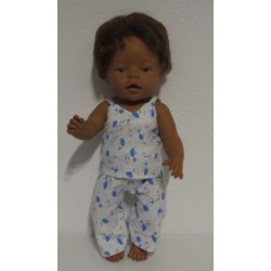 pyjama blauw paddestoelen baby born 43cm