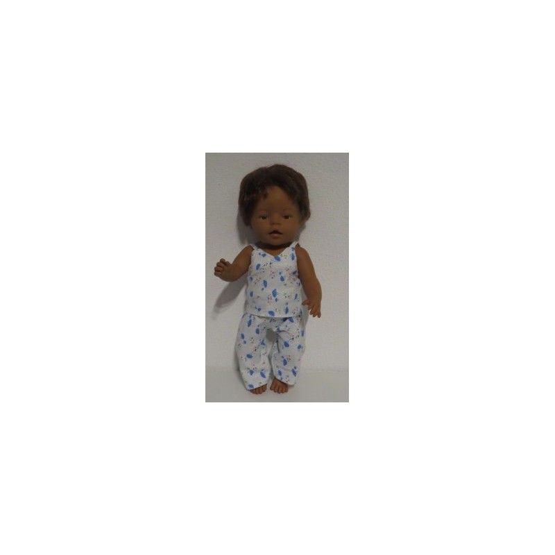 pyjama blauw paddestoelen baby born 43cm