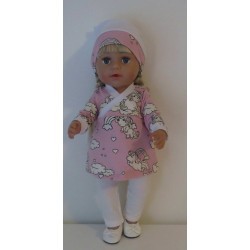 overslagjurk setje roze eenhoorn baby born 43cm