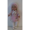 overslagjurk setje roze eenhoorn baby born 43cm