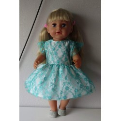 jurk met kant groen baby born 43cm