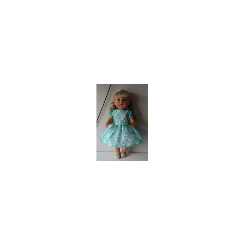 jurk met kant groen baby born 43cm