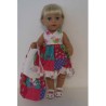 luxe jurk vogels baby born 43cm