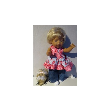 luxe jurk roosjes baby born 43cm
