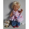 luxe jurk met rood baby born 43cm