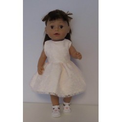 jurk met kant licht roze baby born 43cm