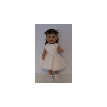 jurk met kant licht roze baby born 43cm
