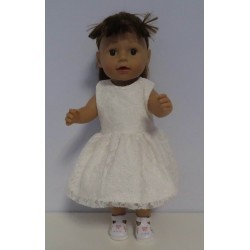 jurk met kant bloemen baby born 43cm