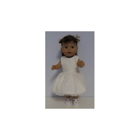 jurk met kant bloemen baby born 43cm