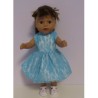 jurk met kant blauw baby born 43cm