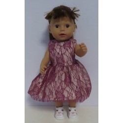 jurk met kant donker baby born 43cm