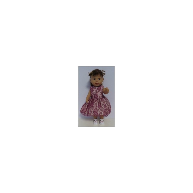 jurk met kant donker baby born 43cm