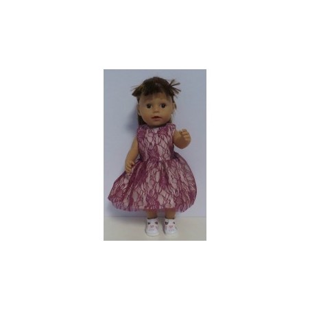 jurk met kant donker baby born 43cm