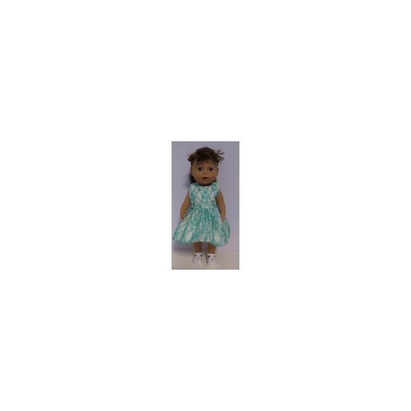 jurk met kant donker groen baby born 43cm