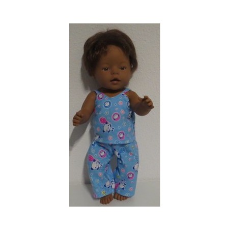 pyjama licht  blauw panda baby born 43cm