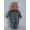 pyjama met paarse drukkers baby born 43cm