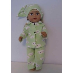 pyjama wolken baby born 43cm