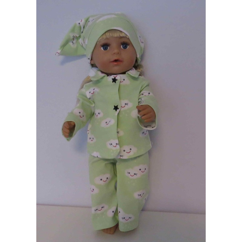 pyjama wolken baby born 43cm