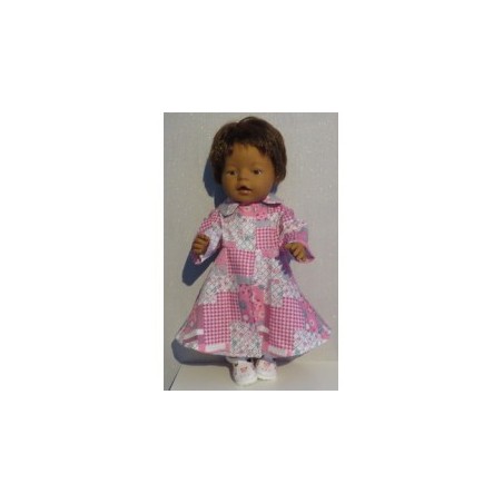 lange zomerjas roze ruit baby born 43cm