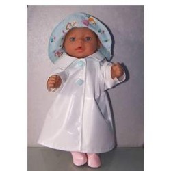 regenjas wit met meerminnen blauw baby born 43cm