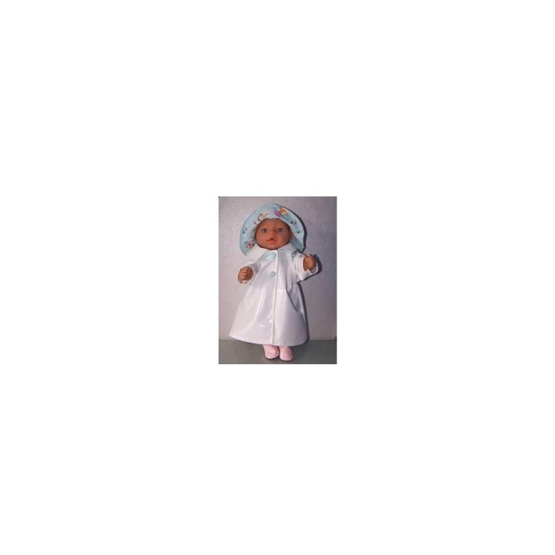 regenjas wit met meerminnen blauw baby born 43cm