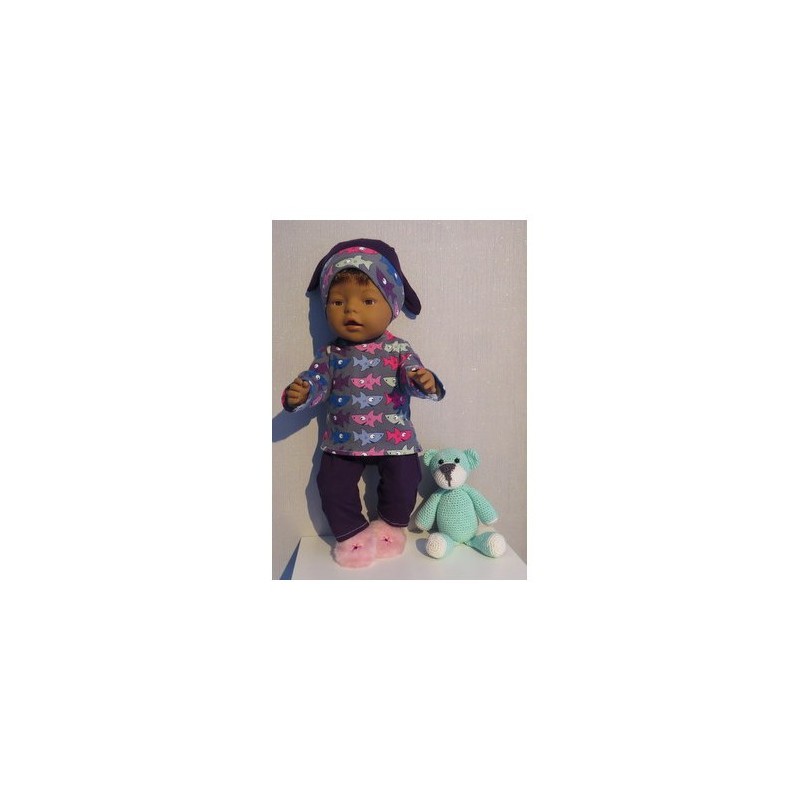 tricot pyjama haaien baby born 43cm