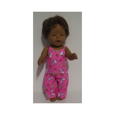 pyjama roze snoopy baby born 43cm