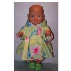 ballonjas groen met bloemen baby born 43cm