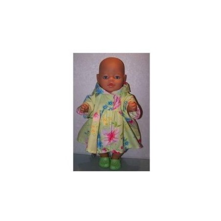 ballonjas groen met bloemen baby born 43cm
