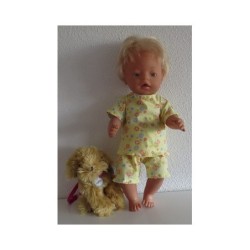 slaapset geel baby born 43cm