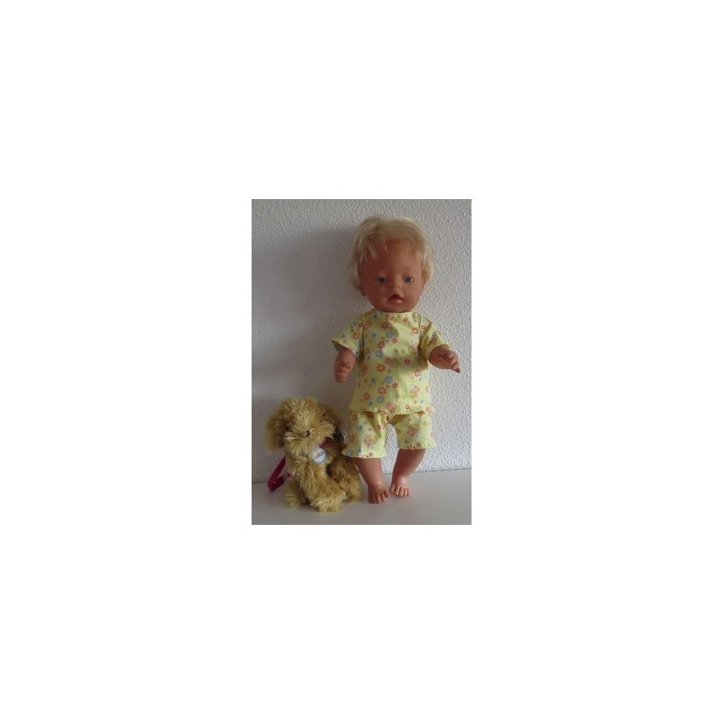 slaapset geel baby born 43cm