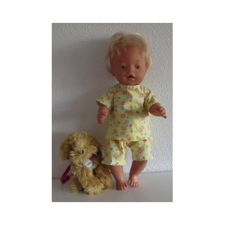 slaapset geel baby born 43cm
