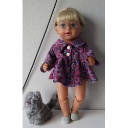 ballonjas kort grijs circels baby born 43cm