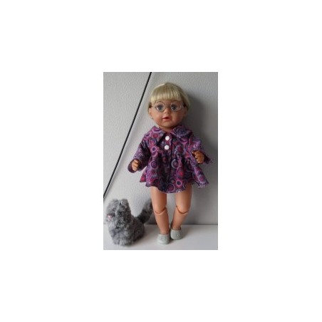 ballonjas kort grijs circels baby born 43cm