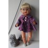 ballonjas kort grijs circels baby born 43cm