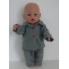 pyjama met rode drukkers baby born 43cm